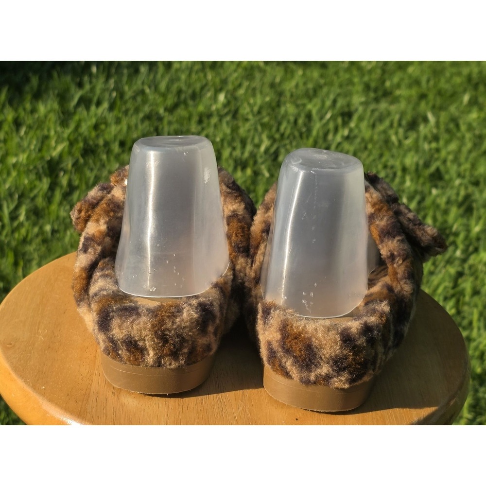 Dolce Vita Women's Leopard Print Faux Fur Double Buckle Slide Slippers - Picture 8 of 9